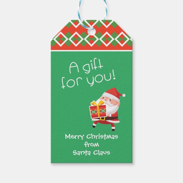 Étiquettes-cadeau Père Noël Vous Offre Un Cadeau (Devant)