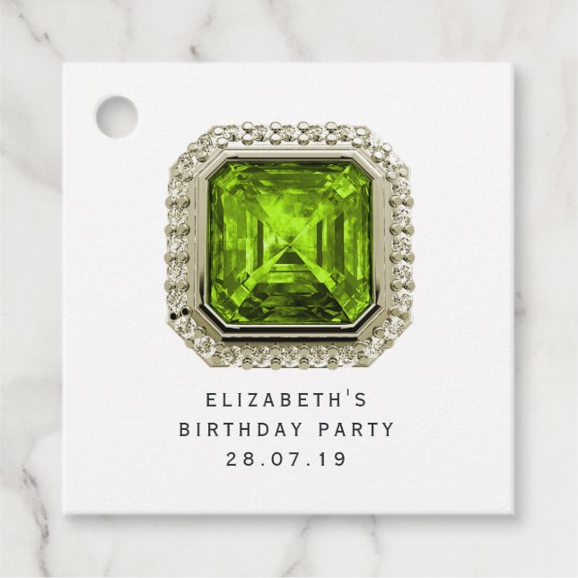 Étiquettes Cadeau Péridot August Birthstone (Devant)
