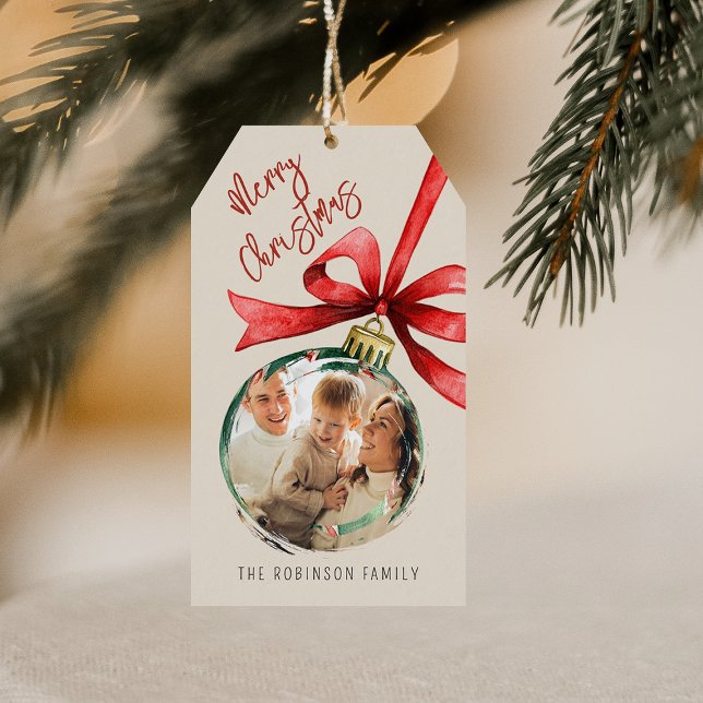 Étiquettes-cadeau Personalized Christmas Photo  (Créateur téléchargé)