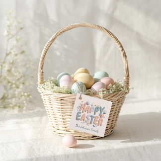 Étiquettes Cadeau Personalized Happy Easter Favor Tags