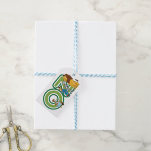 Étiquettes-cadeau Personnages vintage du Magicien d'Oz et lettres de