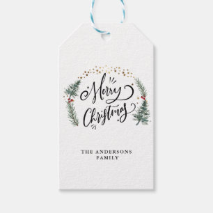 Étiquettes-cadeau Personnalisable Merry Christmas