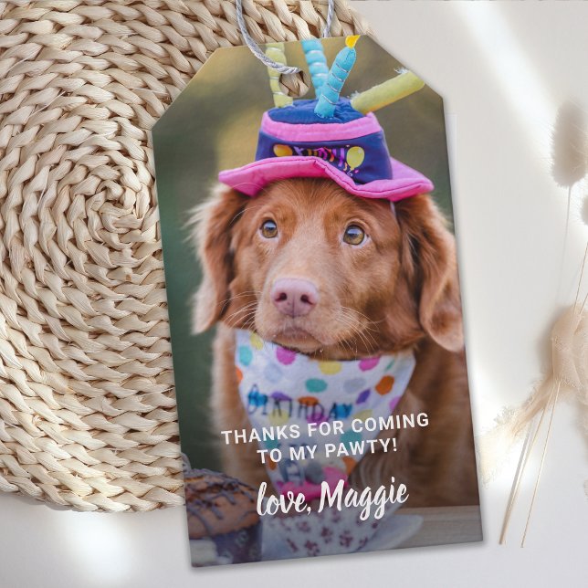 Étiquettes-cadeau Personnalisé Animal Photo Chien Chien Chien Chien  (Créateur téléchargé)