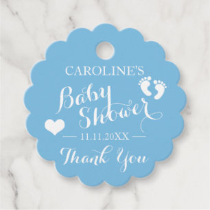 Étiquettes Cadeau Personnalisé Blue Baby Feet GARÇON Baby shower Fav