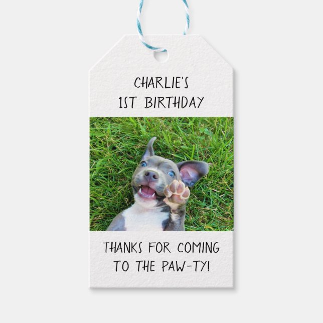 Étiquettes-cadeau Personnalisé Photo Chien Chien Chien Chien Chien F (Devant)