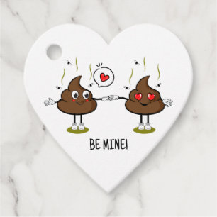Étiquettes Cadeau Personnalisé Poop Emoji Love Couple