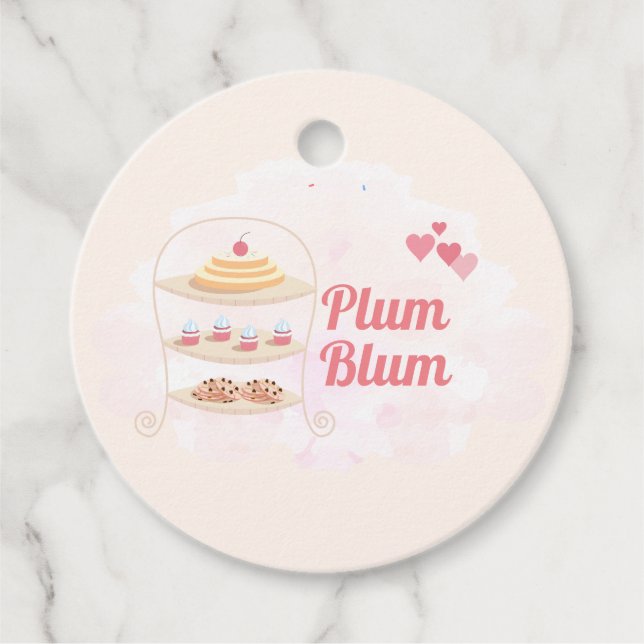 Étiquettes Cadeau Personnaliser sur les gâteaux et sucreries de boul (Devant)