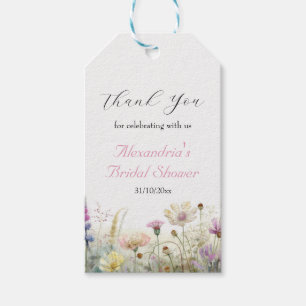 Étiquettes-cadeau Personnalisez remerciement de mariage Fleurs sauva