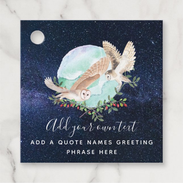 Étiquettes Cadeau Personnalité d'Owls (Devant)