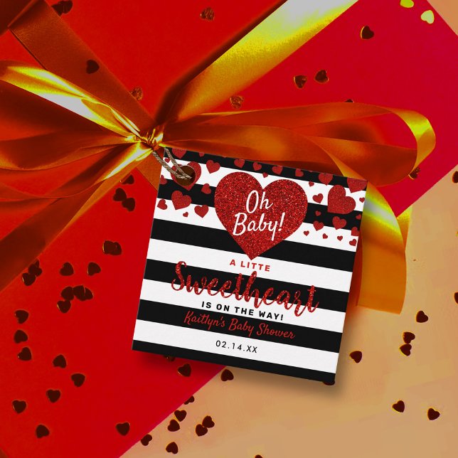 Étiquettes Cadeau Petit amour Baby shower de la Saint Valentin (Créateur téléchargé)