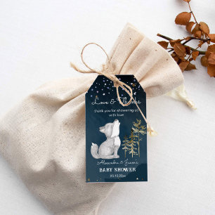 Étiquettes-cadeau Petit baby shower à thème loup en faveur cadeau