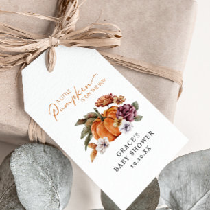 Étiquettes-cadeau Petit Baby shower Citrouille