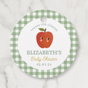 Étiquettes Cadeau Petit Baby shower de pomme sucrée