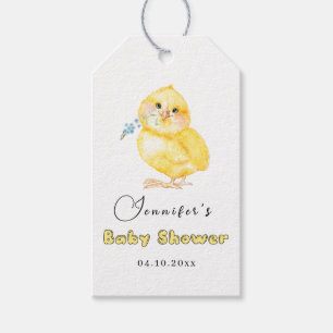 Étiquettes-cadeau Petit Baby shower floral de poussette