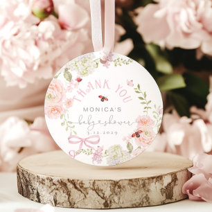 Étiquettes Cadeau Petit Bug de l'amour Baby Shower Wildflower Merci