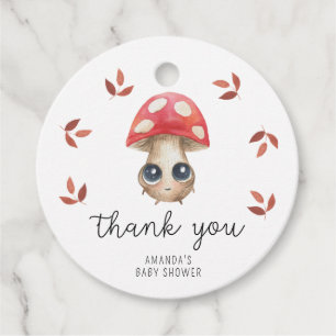 Étiquettes Cadeau Petit champignon - Baby shower merci