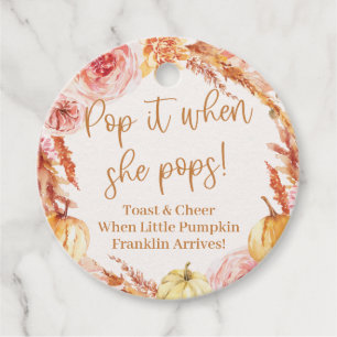 Étiquettes Cadeau Petit citrouille Pop it lorsqu'elle lance des étiq