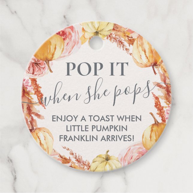 Étiquettes Cadeau Petit citrouille Pop it quand elle met des étiquet (Devant)