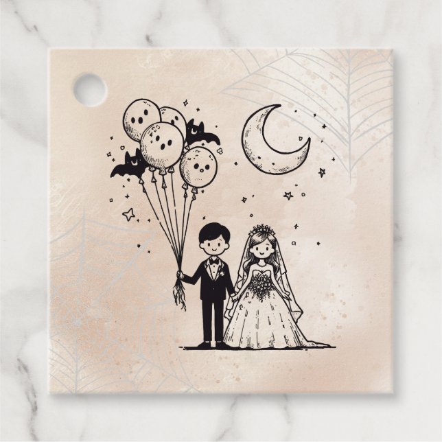 Étiquettes Cadeau Petit couple éffrayant (Devant)