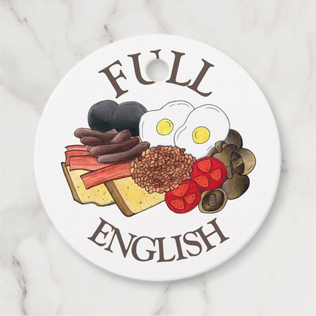 Étiquettes Cadeau Petit déjeuner anglais complet Royaume-Uni Cuisine (Devant)