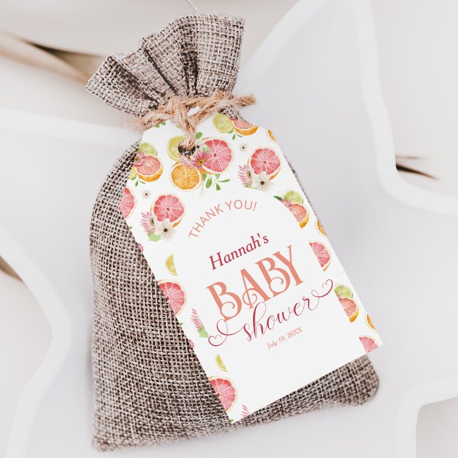 Étiquettes-cadeau Petit Favori Faveur de Baby Shower Citrus (Créateur téléchargé)