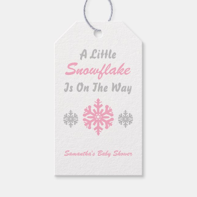 Étiquettes-cadeau Petit Flocon Sur Le Chemin (Devant)