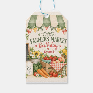 Étiquettes-cadeau Petit Marché Fermier Anniversaire