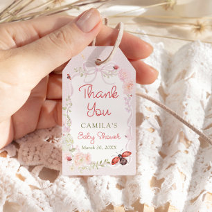 Étiquettes-cadeau Petit Merci pour la Fête de Bébé Little Love Bug B