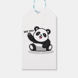 Étiquettes-cadeau petit panda mignon