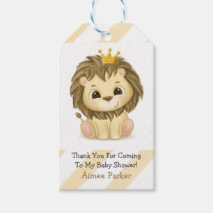 Étiquettes-cadeau Petit Prince Lion Boy Baby shower Merci
