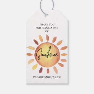 Étiquettes-cadeau Petit rayon de soleil baby shower
