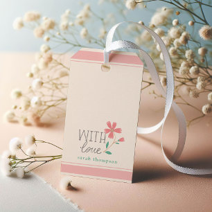 Étiquettes-cadeau Petite Boule Floral à la main