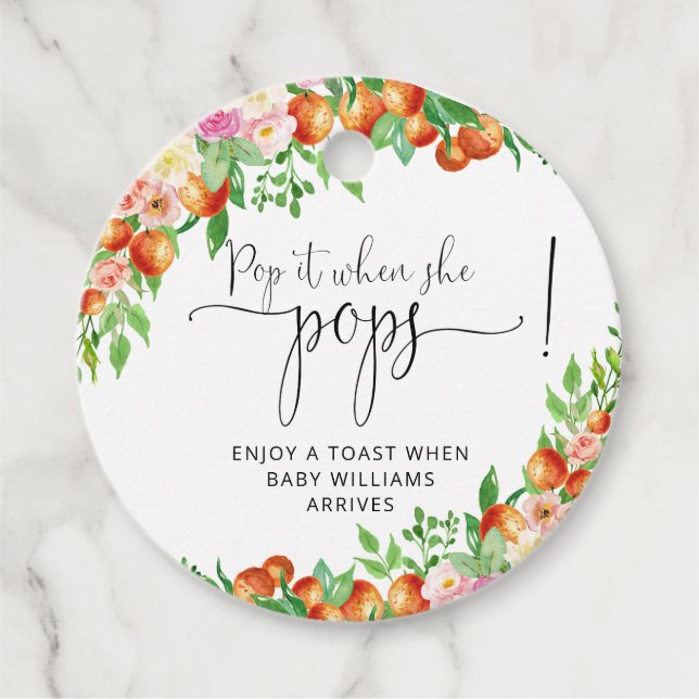 Étiquettes Cadeau Petite cutie Pop it quand elle fait baby shower (Devant)