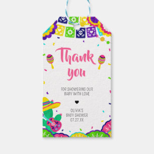 Étiquettes-cadeau Petite Senorita Fiesta Baby shower Favoriser les é