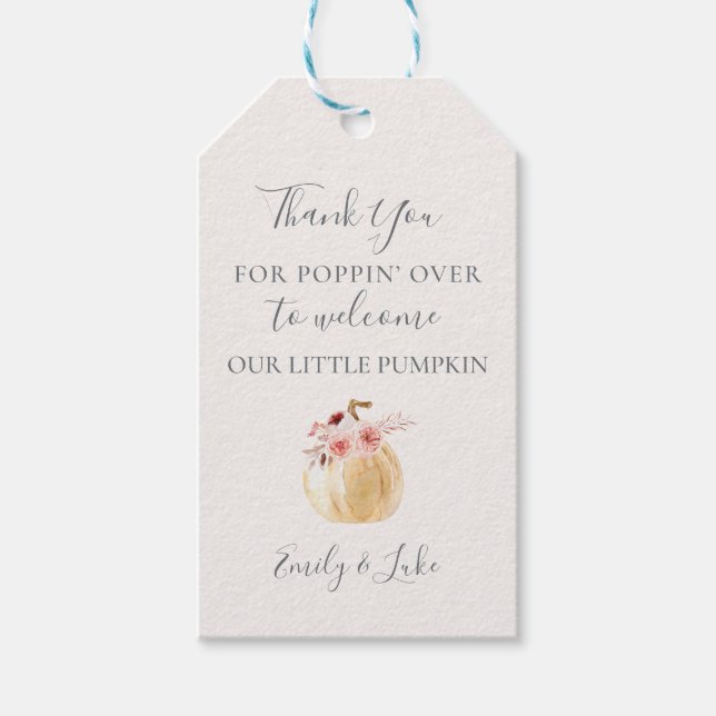 ÉTIQUETTES-CADEAU PETITS POPCORN CITROUILLE FAVORISER LES BALISES (Devant)