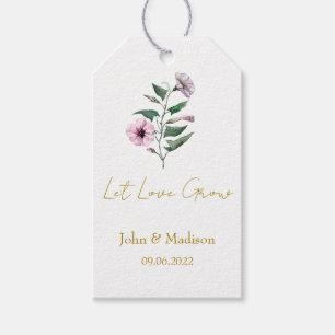 Étiquettes-cadeau Pétunia Graine de mariage pour laisser l'amour g