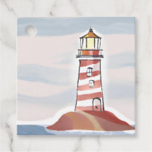 Phare Classique | Aquarelle Côtière Océanique
