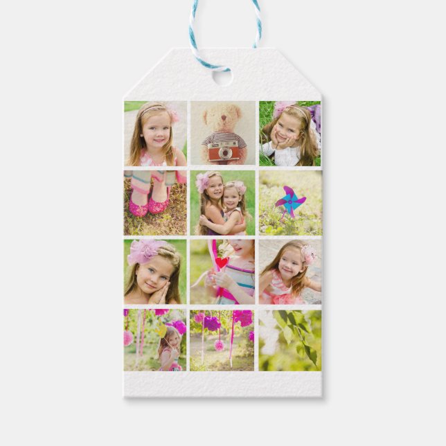 Étiquettes-cadeau Photo Collage Modèle Personnalisé (Devant)