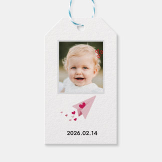 Étiquettes-cadeau Photo et date personnalisées pour le premier anniv