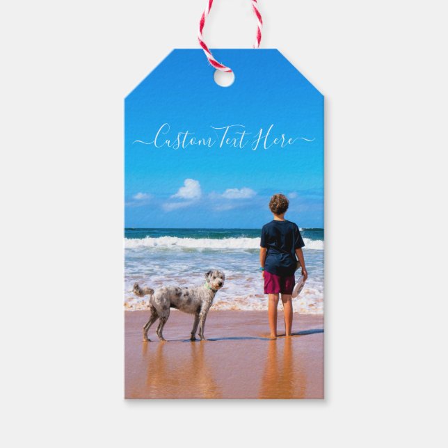 Étiquettes-cadeau Photo et texte personnalisés - Votre propre design (Devant)