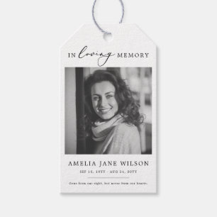 Étiquettes-cadeau Photo Oubliez-moi pas Seed Packet Memorial Funeral