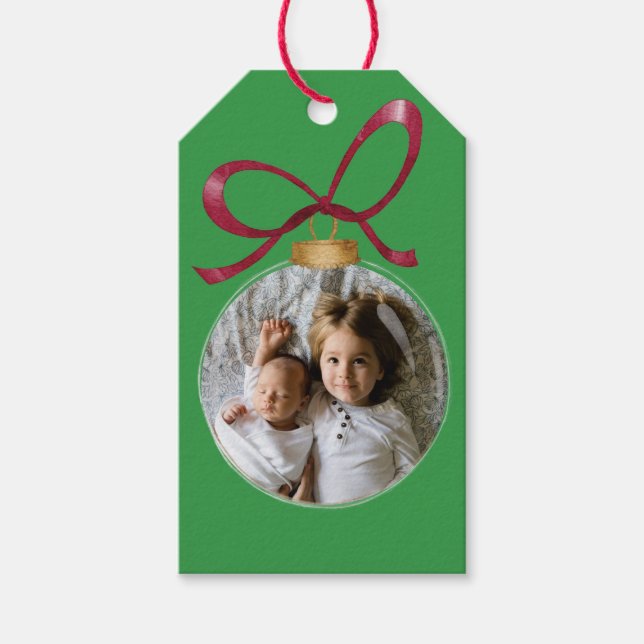 Étiquettes-cadeau Photo personnalisée avec garde personnalisée de l' (Devant)