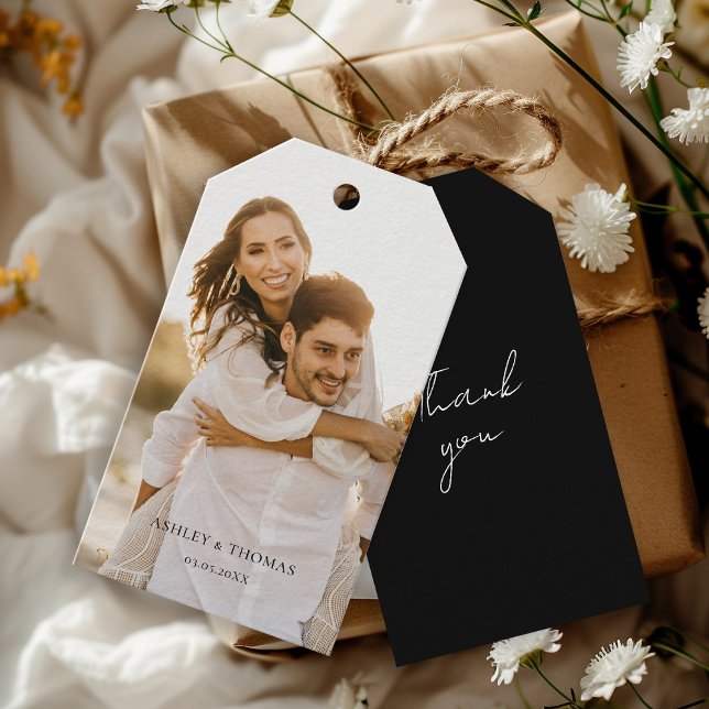 Étiquettes-cadeau Photo personnalisée Mariage Cadeaux (Créateur téléchargé)