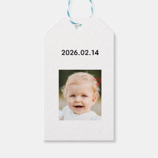 Étiquettes-cadeau Photo personnalisée pour le premier anniversaire d