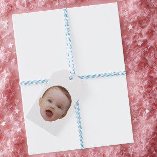 Étiquettes-cadeau Photo personnalisée, visage de photo personnalisée