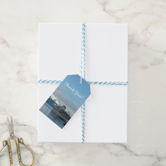 Étiquettes-cadeau Photographie de voyage de croisière en Alaska (Avec de laficelle)