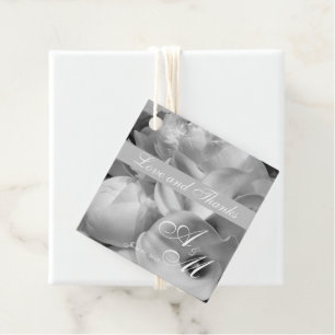 Étiquettes Cadeau Photographie monochromatique Blancs Callas & Peoni
