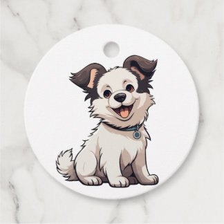 Étiquettes Cadeau Photos de chien de dessin animé |