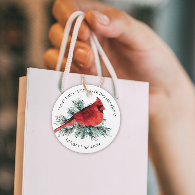 Étiquettes Cadeau Photos du Cardinal Pine des Graines de Fleurs (Créateur téléchargé)