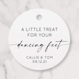 Étiquettes Cadeau Pied de danse minimaliste Mariage de tongs